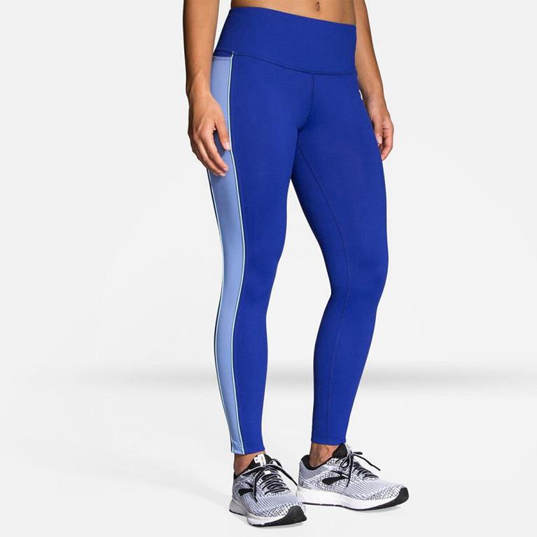 Brooks Greenlight Womens Running Leggings - Blue - Indonesia (YXAT-57830)